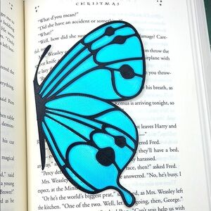 Blue Butterfly 3D Printed Bookmark